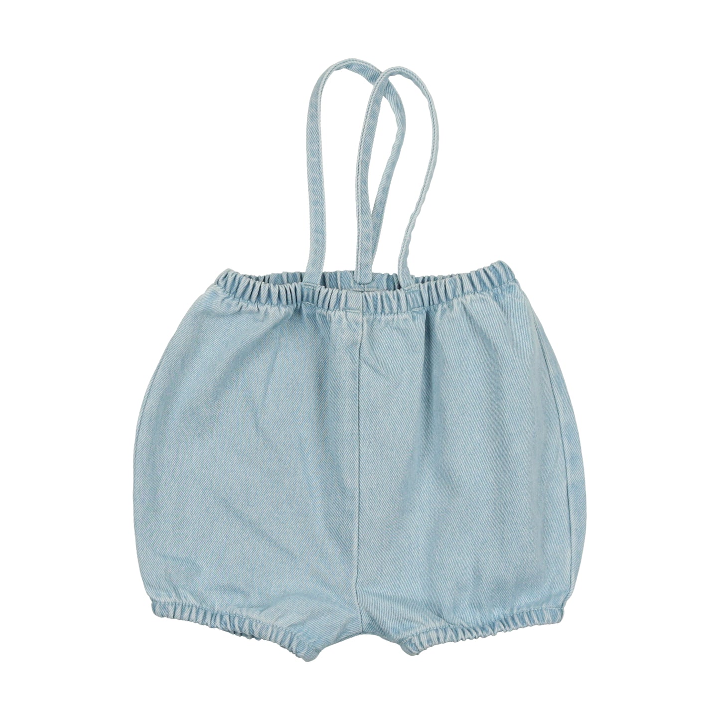 Denim Bubble Suspender Shorts