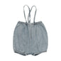 Denim Bubble Suspender Shorts