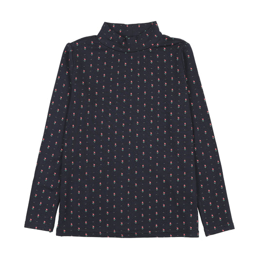 SWT CMPGN PRINTED MOCKNECK- NAVY PRINT