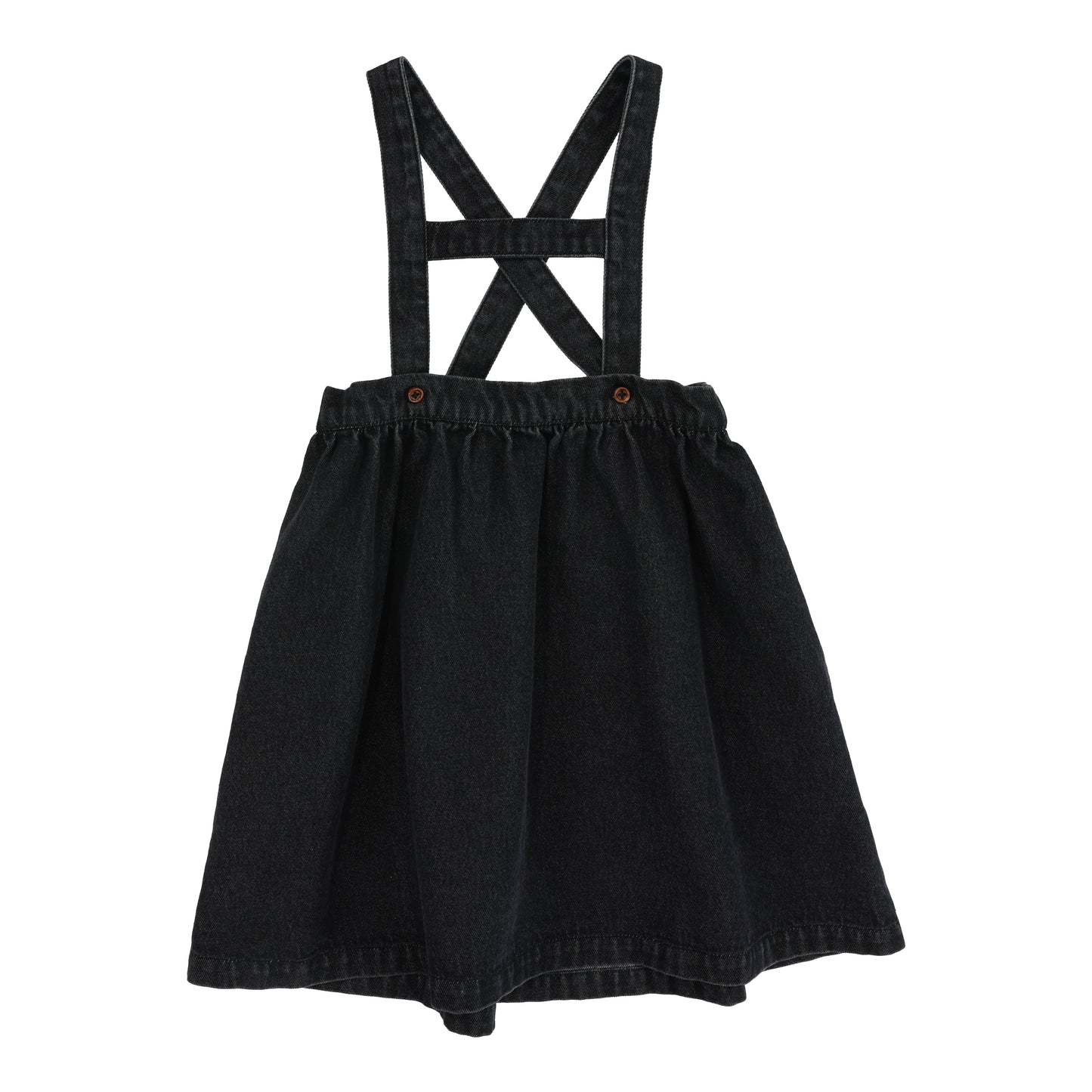 Strap Denim Jumper  Black Denim