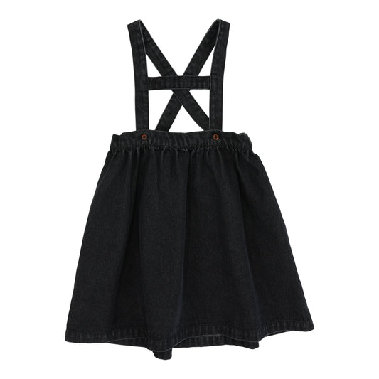 Strap Denim Jumper  Black Denim