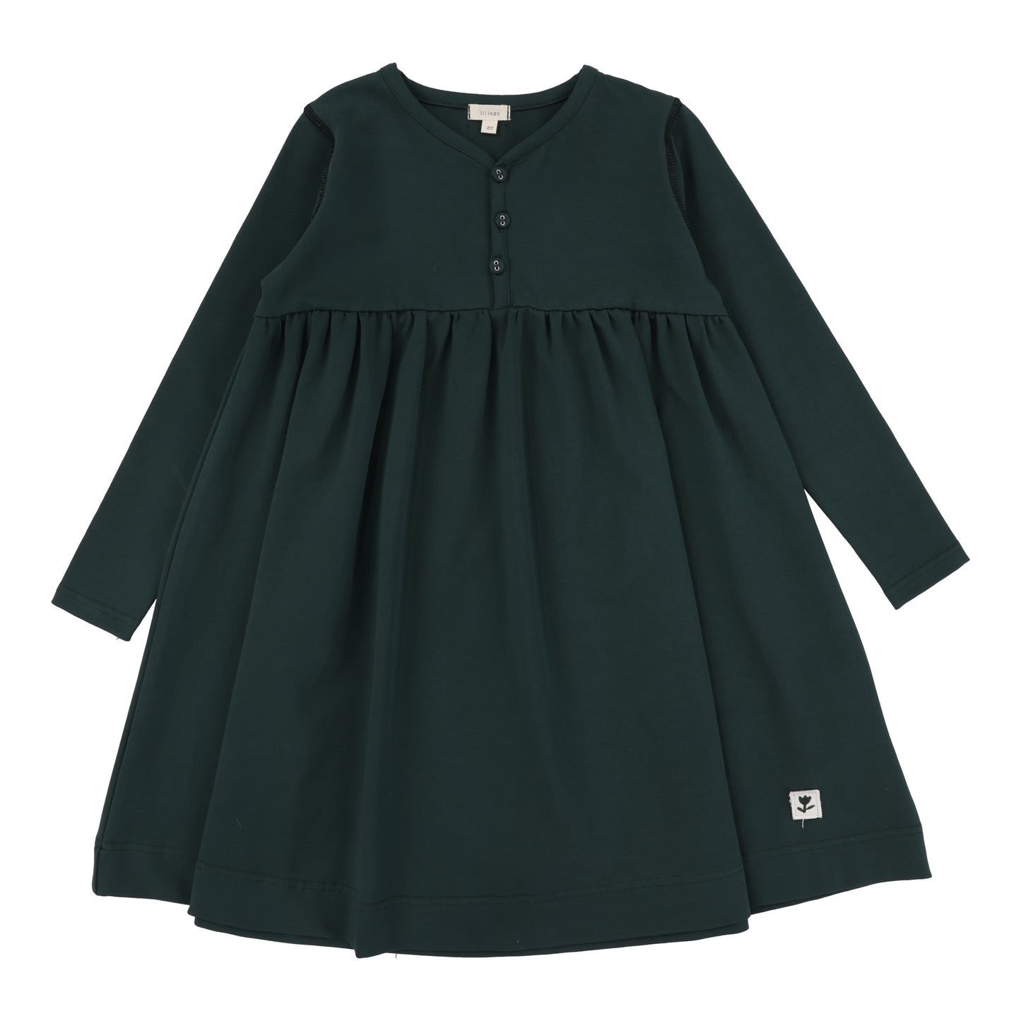Contrast Stitch Dress  Green