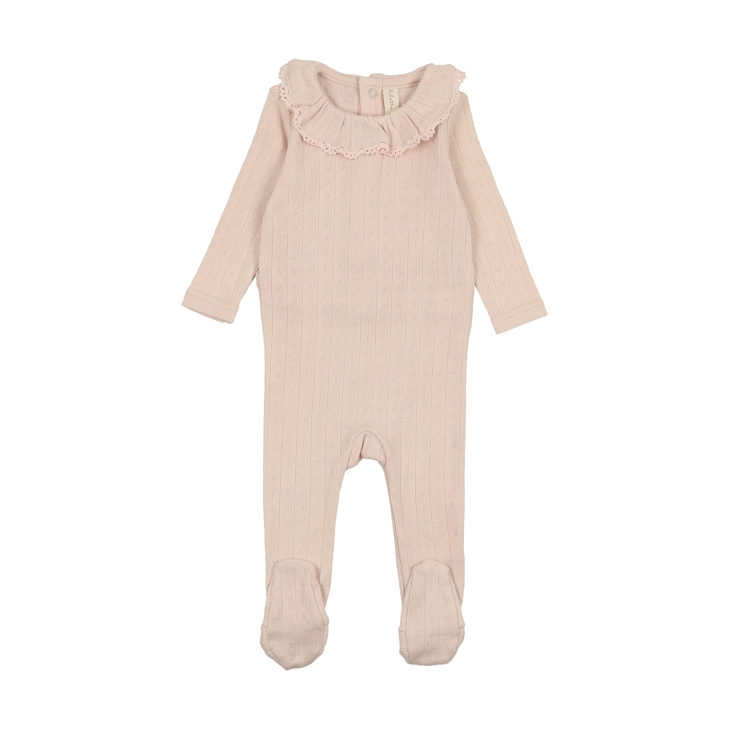 Fine Pointelle Ruffle Footie Set