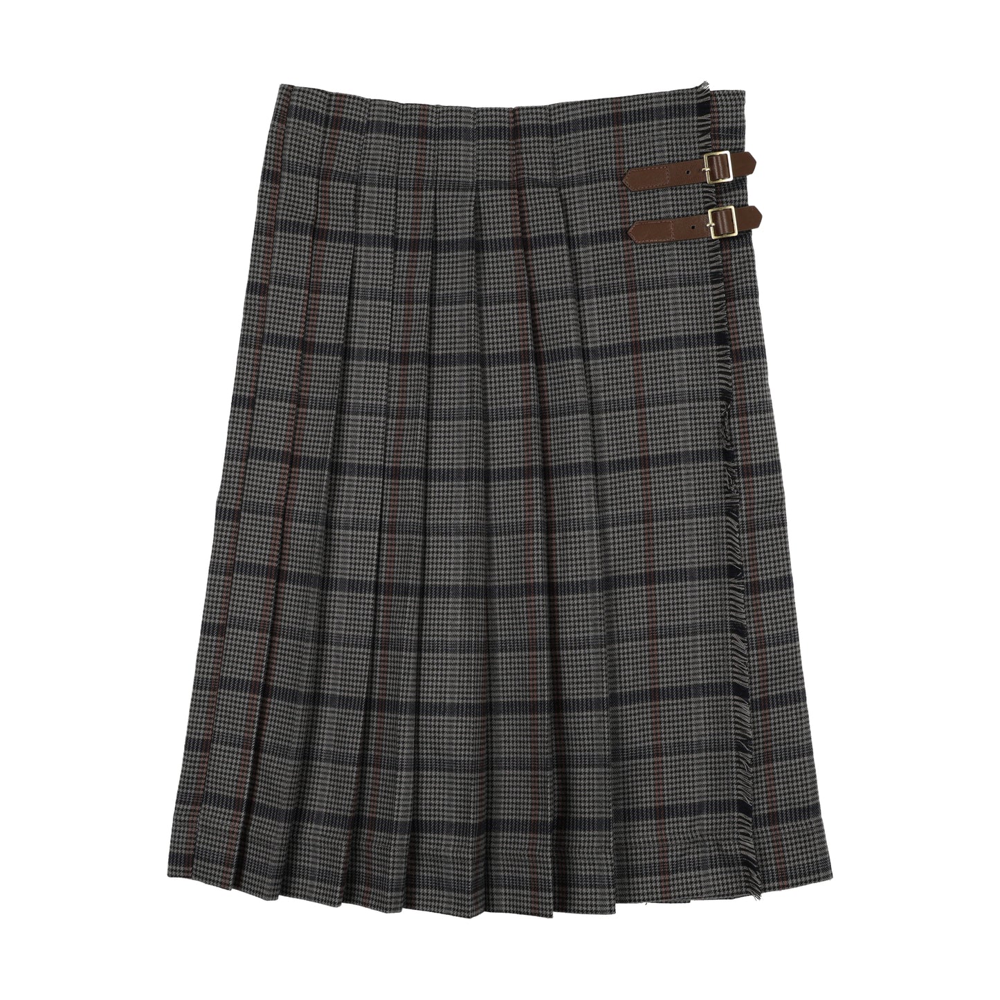 KILT SUSPENDER SKIRT- ANTIQUE PLAID