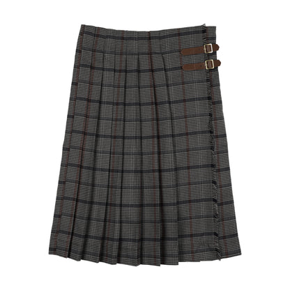 KILT SUSPENDER SKIRT- ANTIQUE PLAID