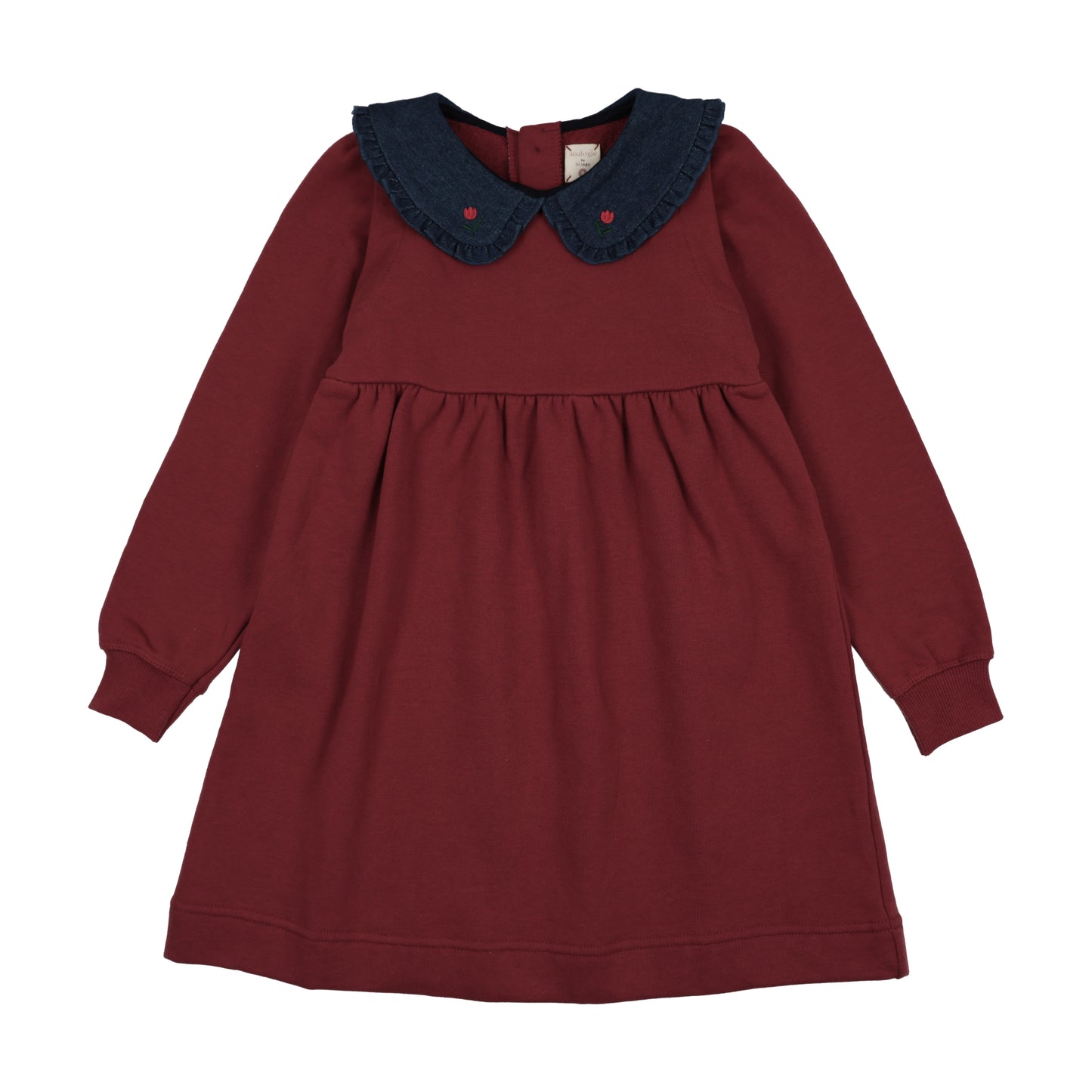 SWT CMPGN DNM COLLAR SWEATSHIRT DRESS- VINTAGE RED