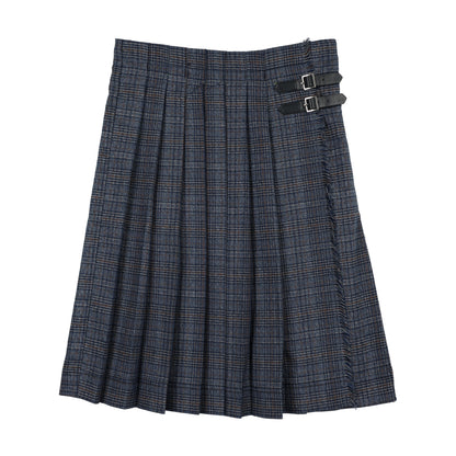 KILT SUSPENDER SKIRT- MULTI PLAID