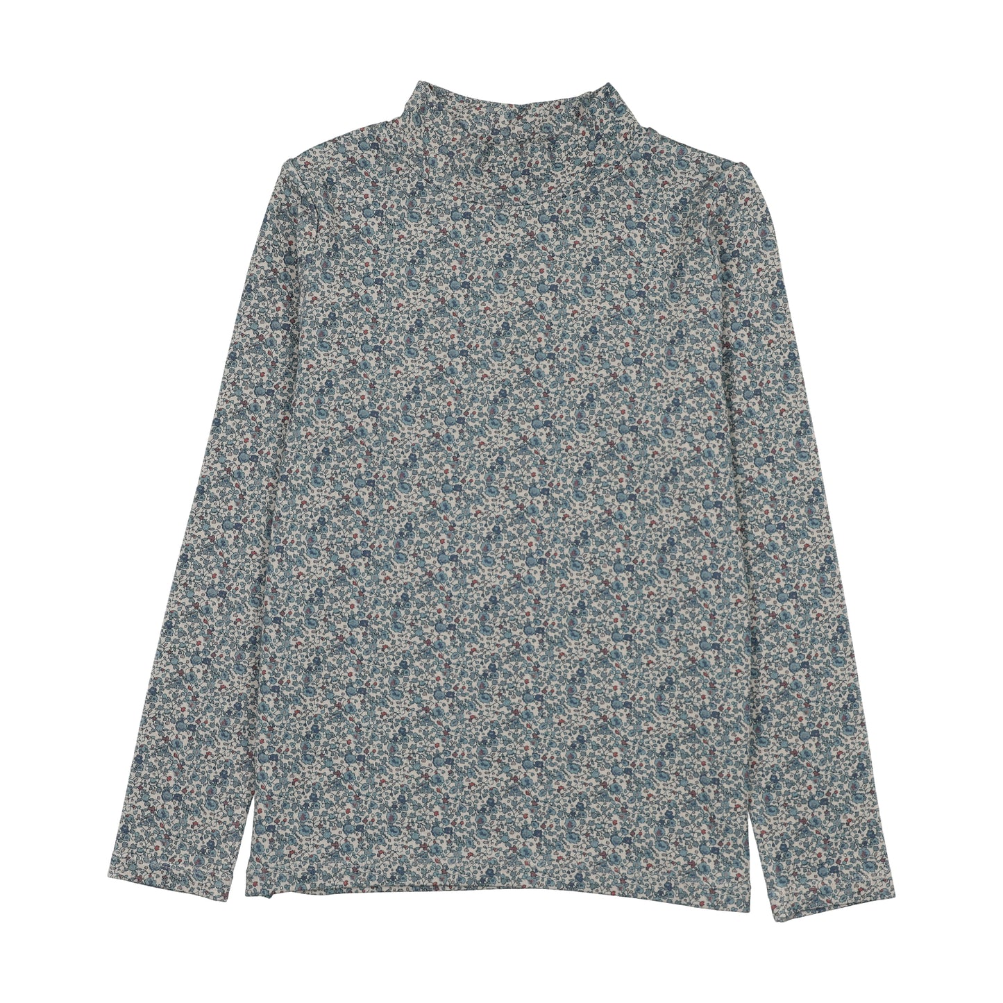 PRINTED MOCKNECK- MISTY BLUE PRINT