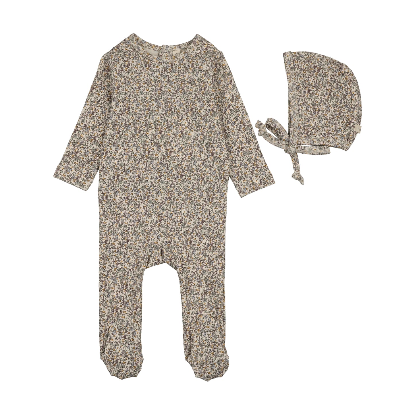 SWEET LIBERTY PRINT FOOTIE SET- BLUE