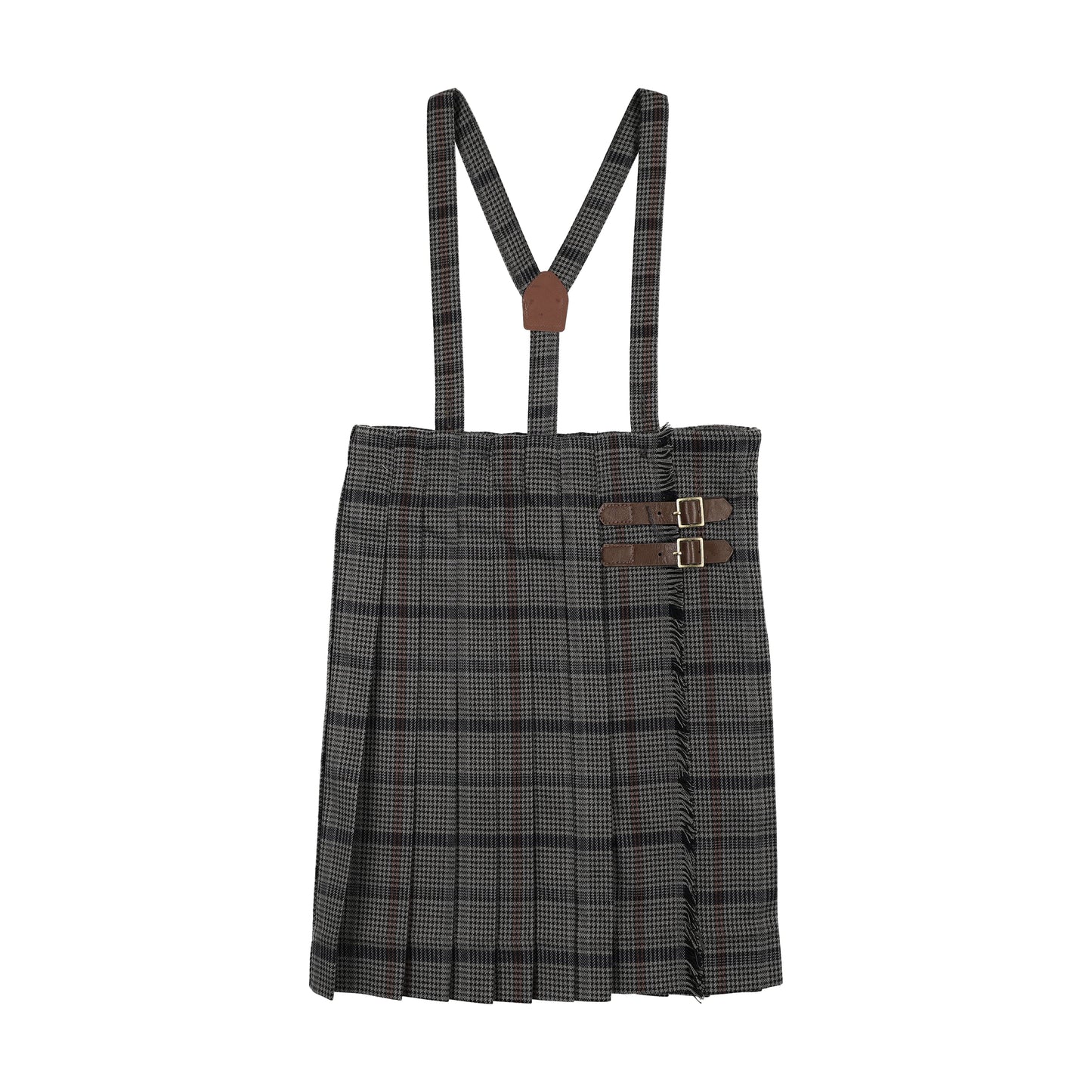 KILT SUSPENDER SKIRT- ANTIQUE PLAID