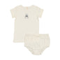 Embroidered Bear Bloomer Set