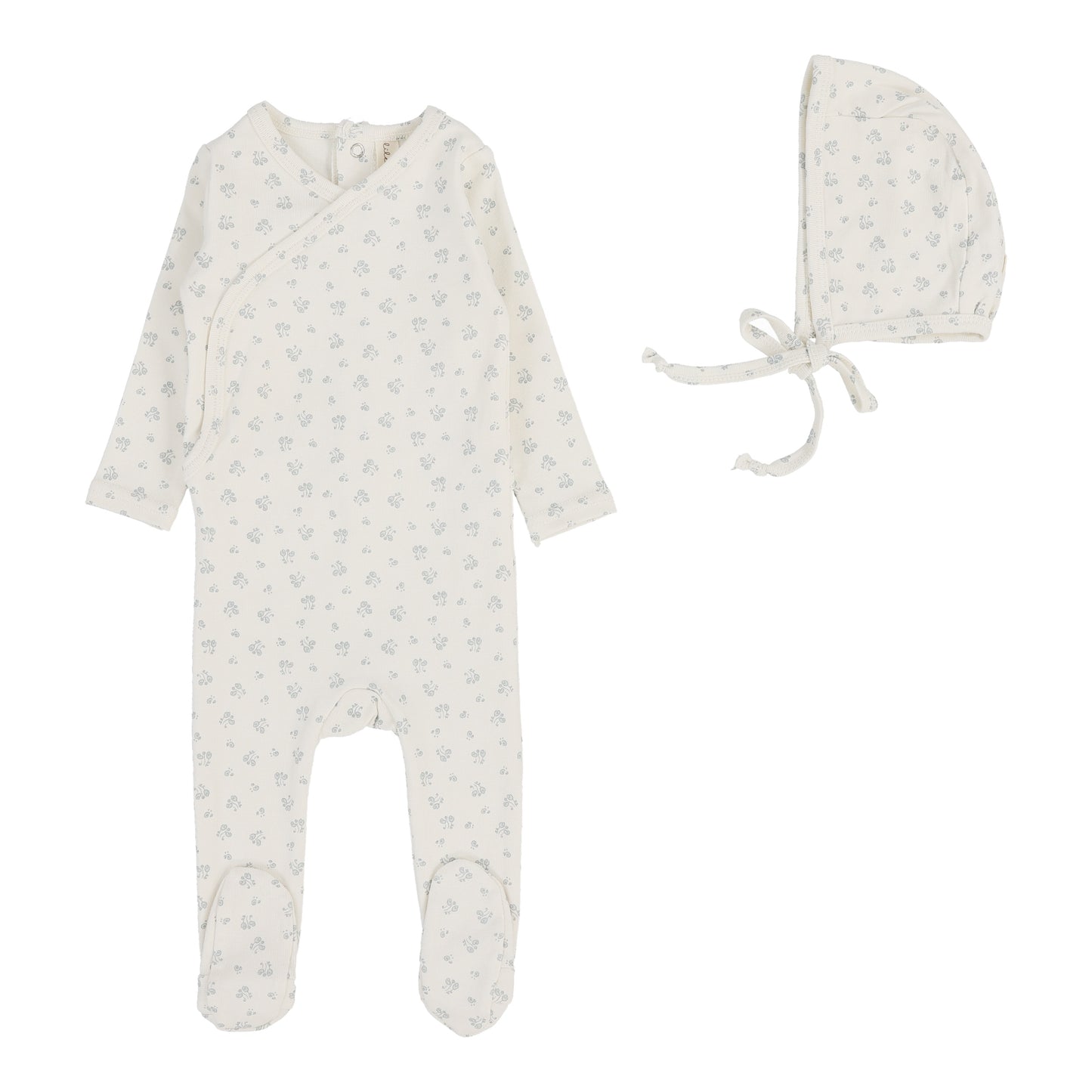 Bud Footie Set  Cream/Blue