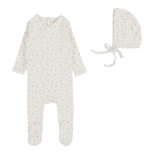 Bud Footie Set  Cream/Blue