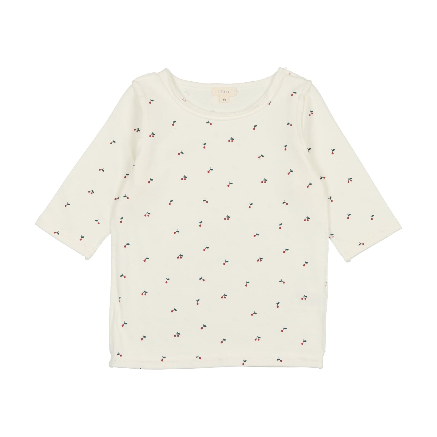 Three Quarter Sleeve Cherry  Tee