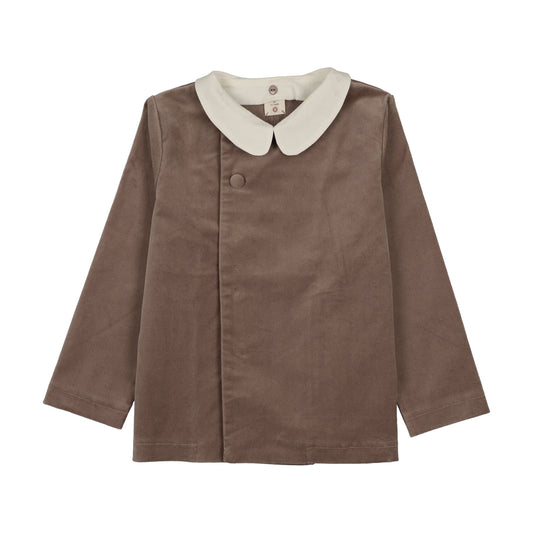 VELVET BLAZER TODDLER- OAT