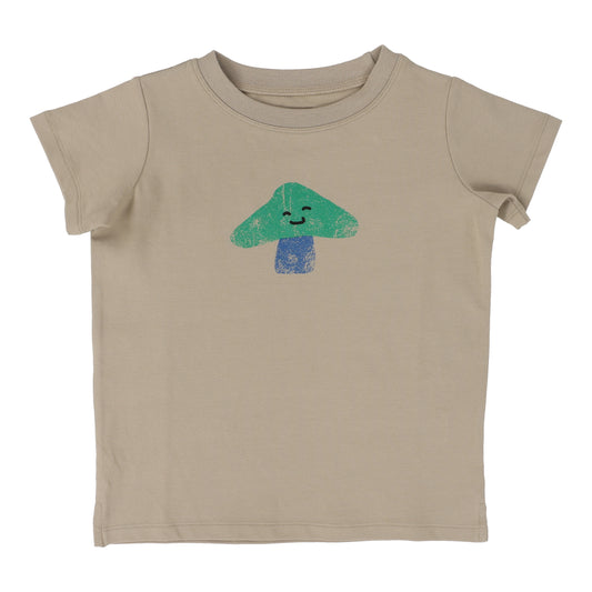 Mushroom Tee Short Sleeves- Taupe