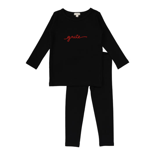 Gnight Lounge Set- Black/Red