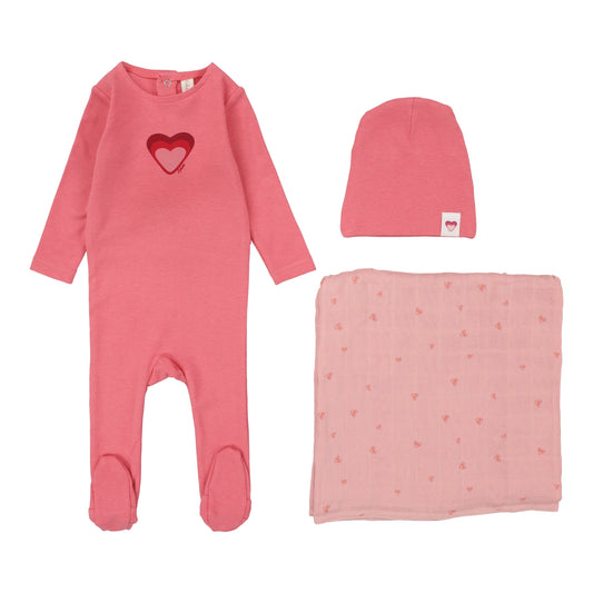 Big Graphic Heart Footie Set