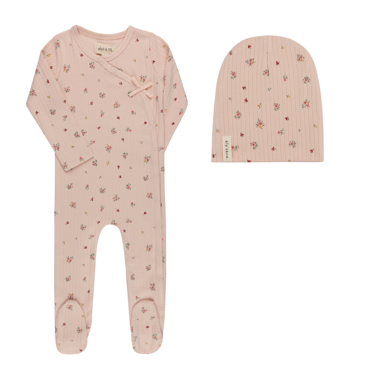 Printed Floral Footie-Pink Floral
