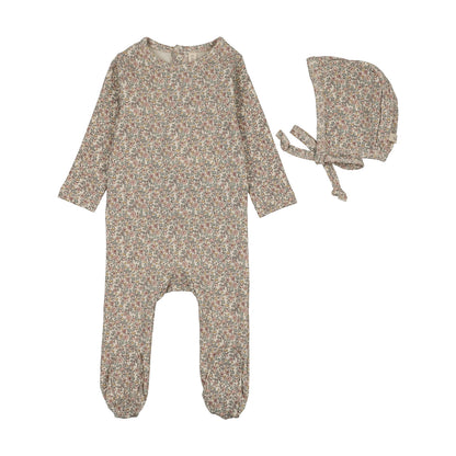 SWEET LIBERTY PRINT FOOTIE SET- PINK