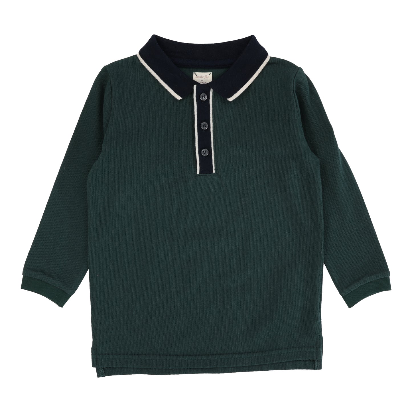 Contrast Trim Polo  Green