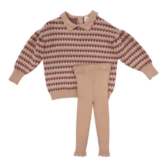 Floral Knit Set  Dusty Pink Multi