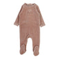 Velour Bebe Footie Set  Heather Pink