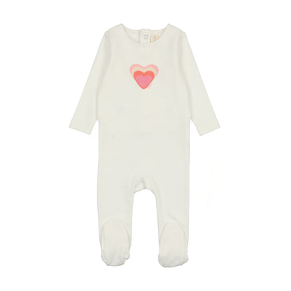 Big Graphic Heart Footie Set