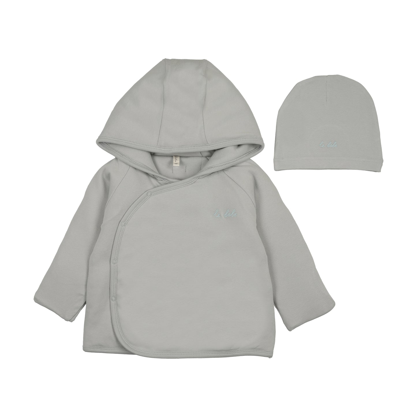 PADDED SOLID JACKET- PALE BLUE