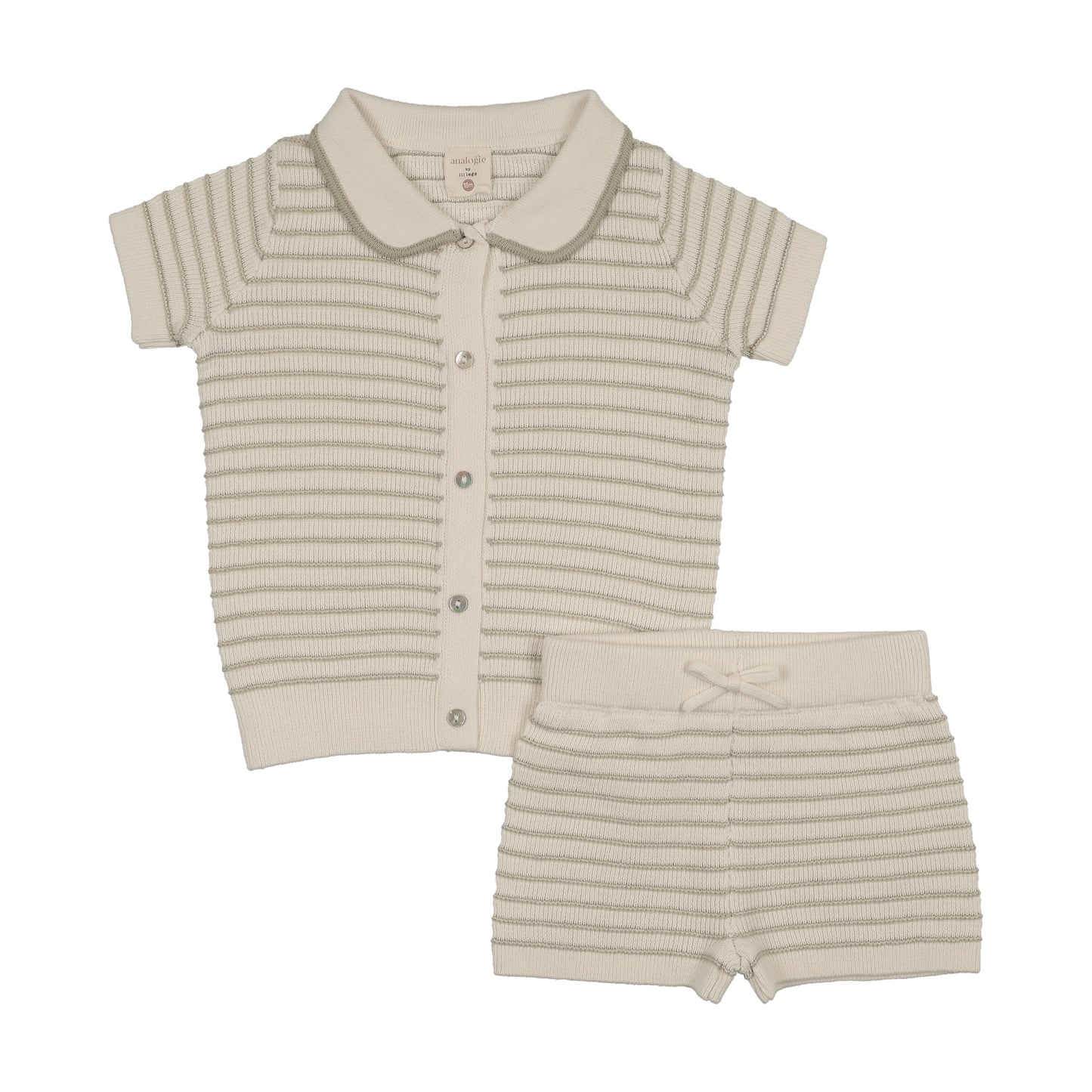 Textured Stripe Knit Set