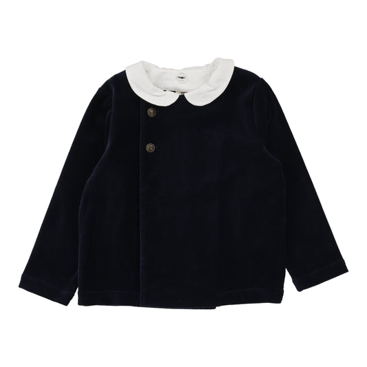 Toddler Velvet Blazer  Navy