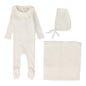 Fine Pointelle Ruffle Footie Set