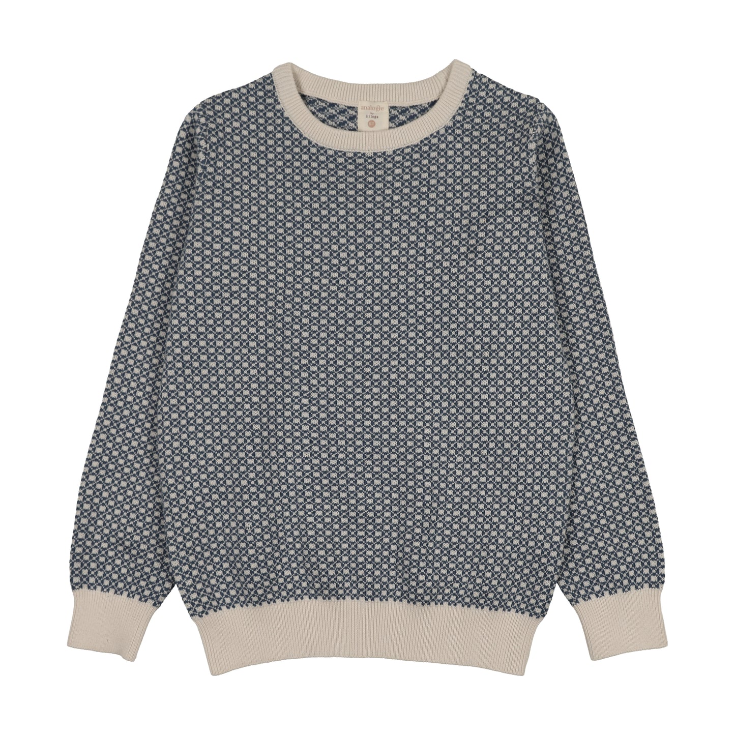 HEIRLOOM KNITS BOYS CREW NECK- DRIED BLUE