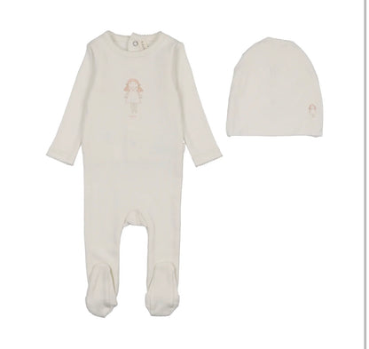 MOLLY DOLLY LAYETTE SET- CREAM
