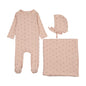 BITSY FLORAL LAYETTE SET- PALE PINK