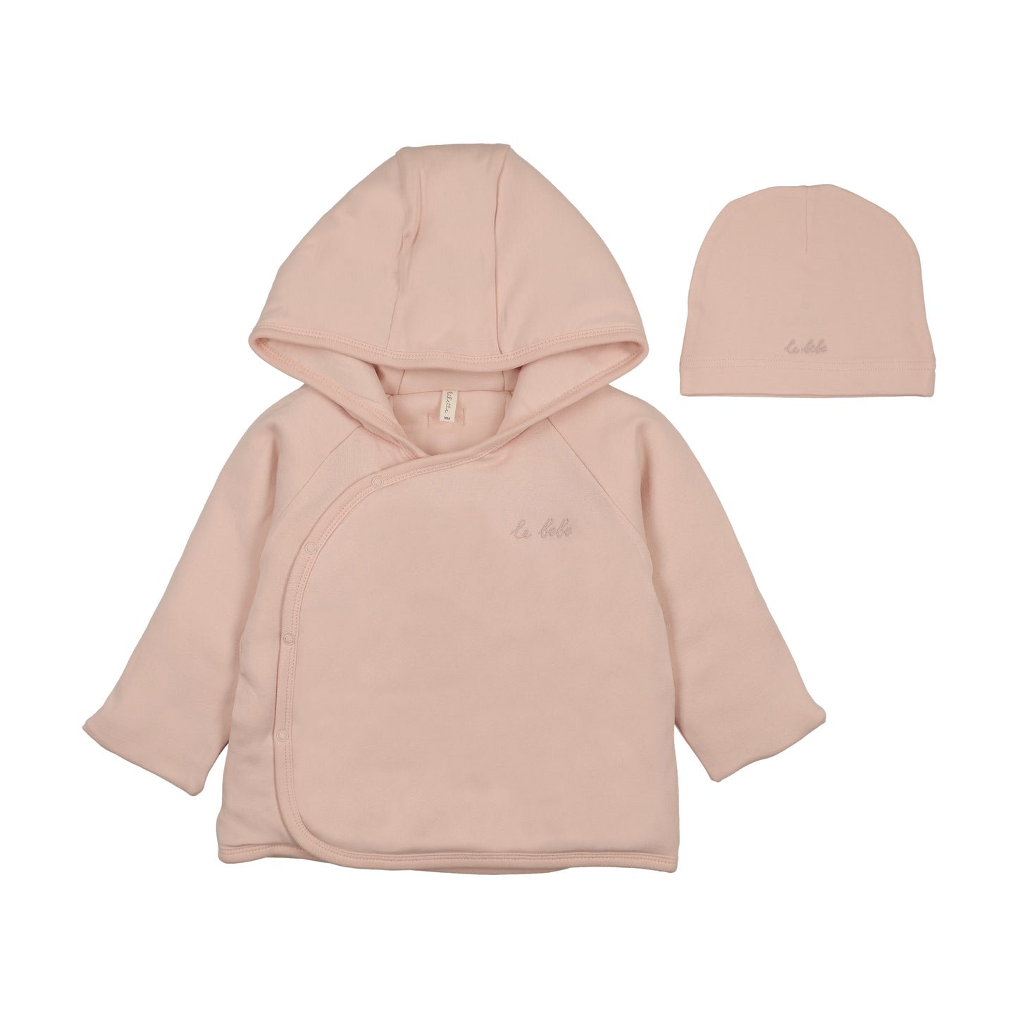 PADDED SOLID JACKET- PALE PINK