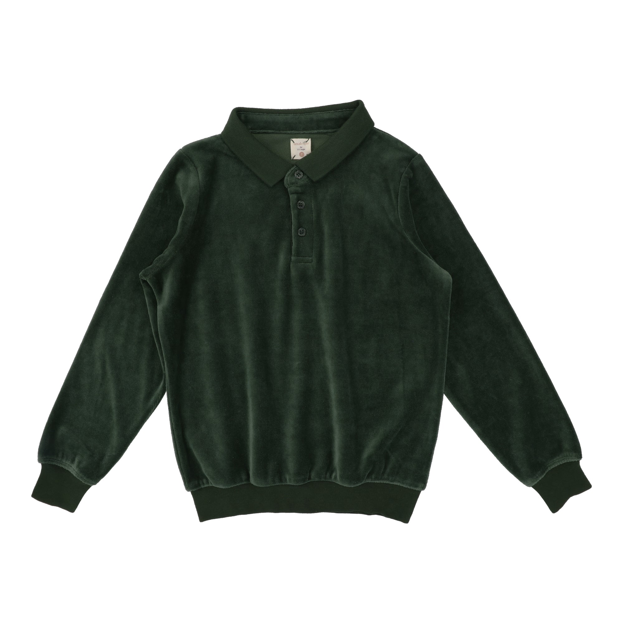 Velour Polo- Green