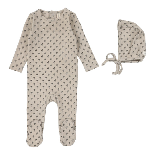 Ballard Print Footie Set  Oat