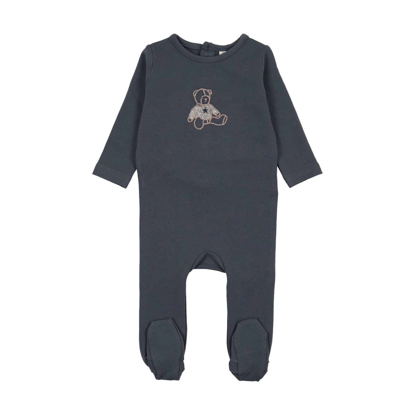 SWEET BEAR FOOTIE SET- OFF NAVY