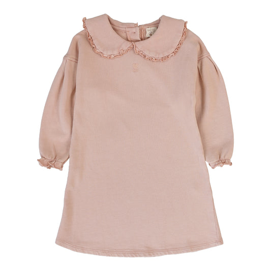 Wash Sweatshirt Dress  Dusty Pink
