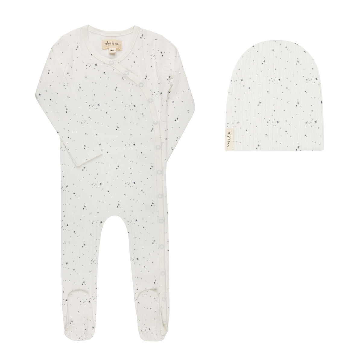Printed Star Footie-Ivory Star