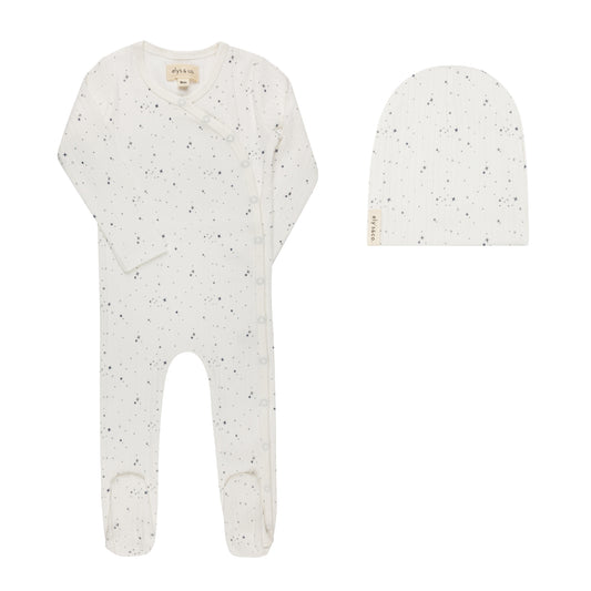 Printed Star Footie-Ivory Star