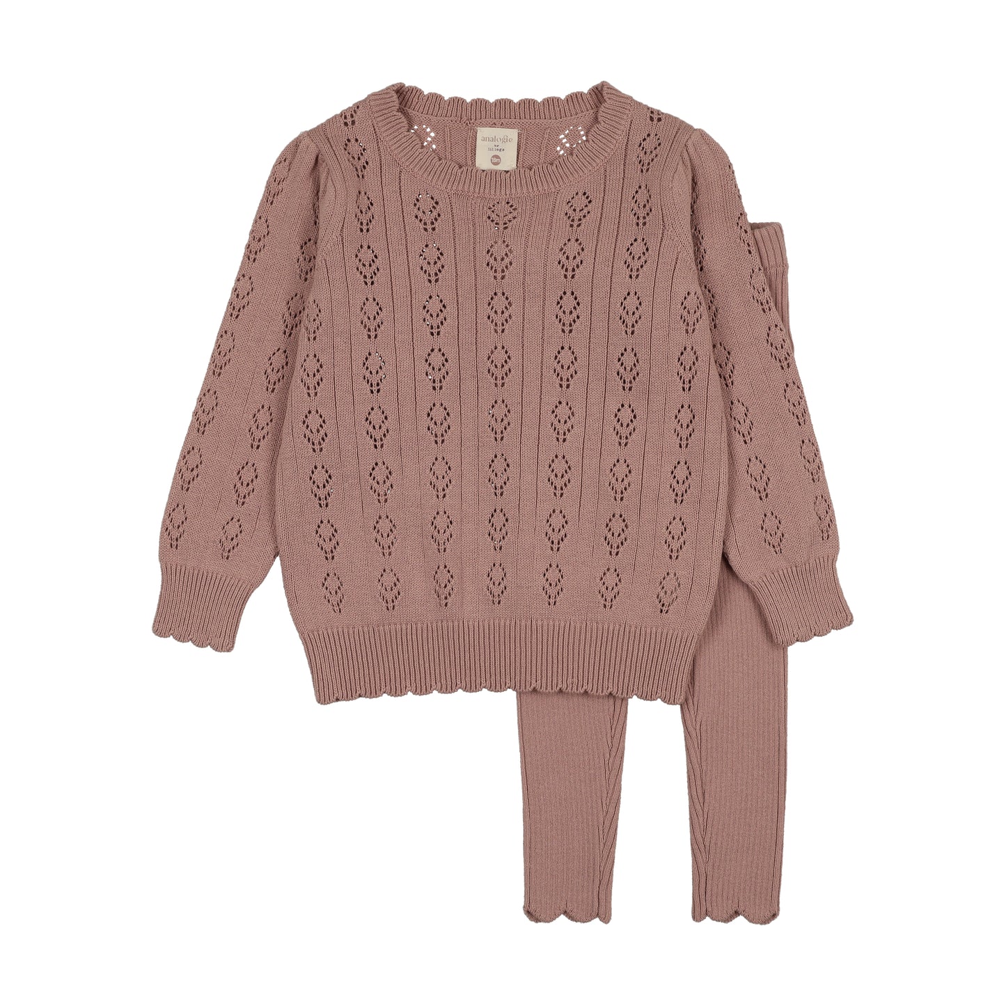 GIRLS KNIT SET- ROSE