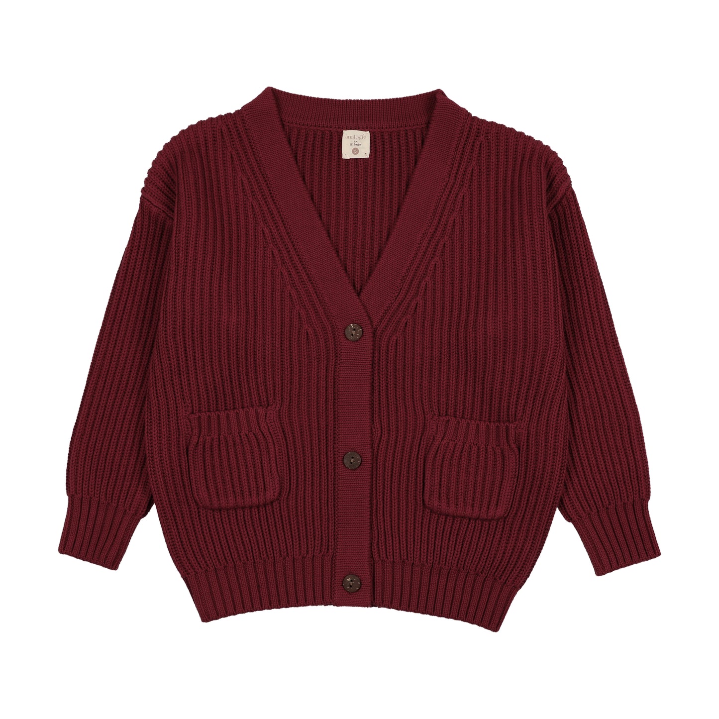 GRANDPA CARDIGAN- DEEP RED