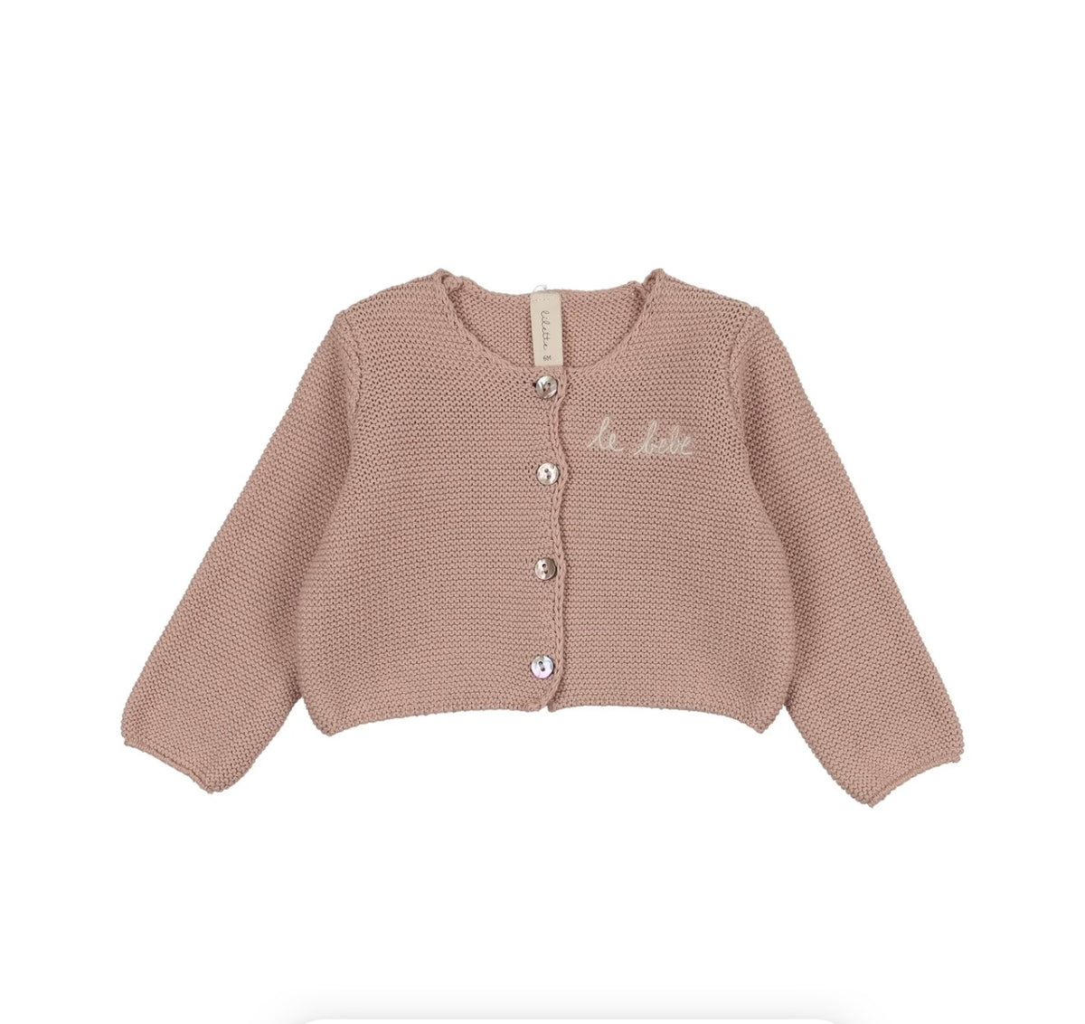 LE BEBE KNIT CARDIGAN- DUSTY PINK