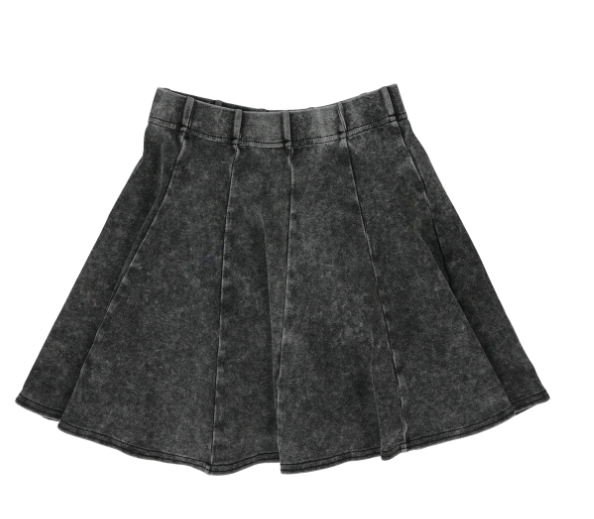 PANEL SKIRT- BLACK WASH