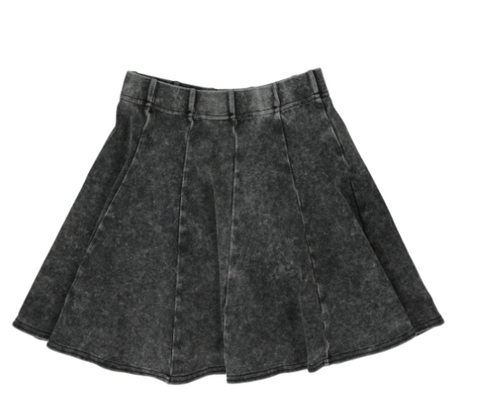 PANEL SKIRT- BLACK WASH