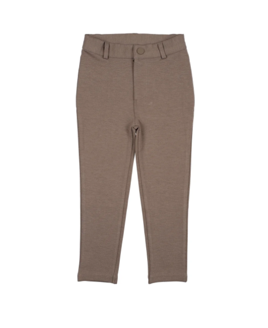 PONTE PANTS WITHOUT SEAM- MISTY OAT