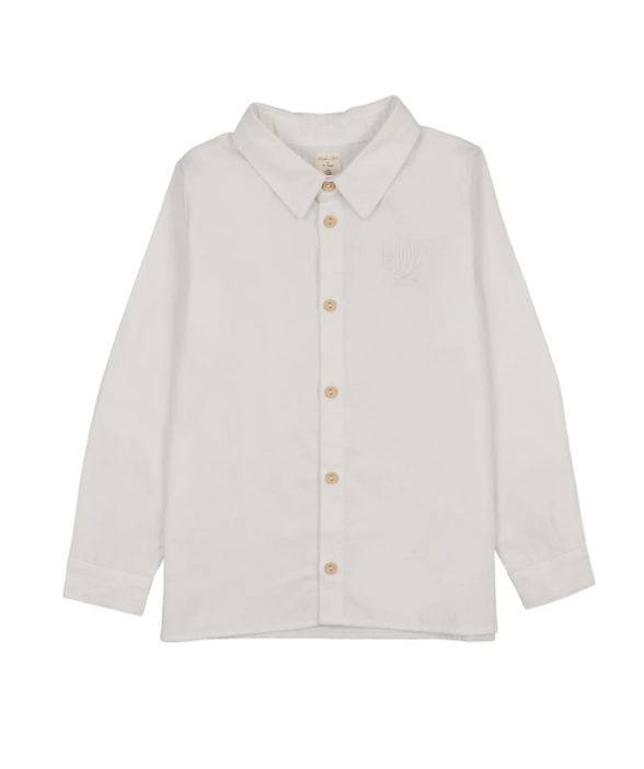 BOYS LOGO SHIRT- CREAM