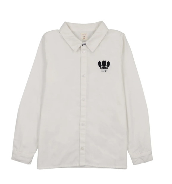BOYS LOGO SHIRT- WINTER WHITE